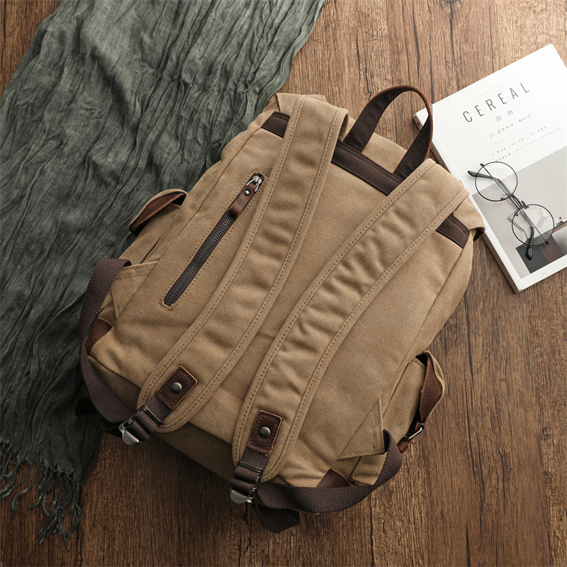 Retro Men's Outdoor Cycling Ca - Canvas Backpack Casual recension och pris