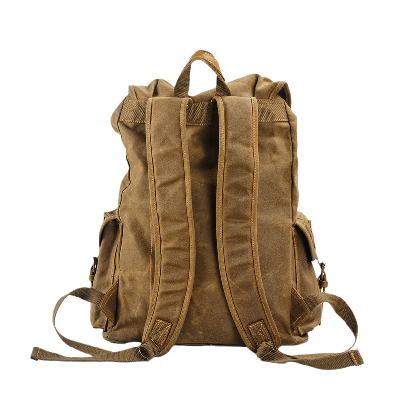 Retro soft wax canvas large ca - Canvas Backpack Casual recension och pris