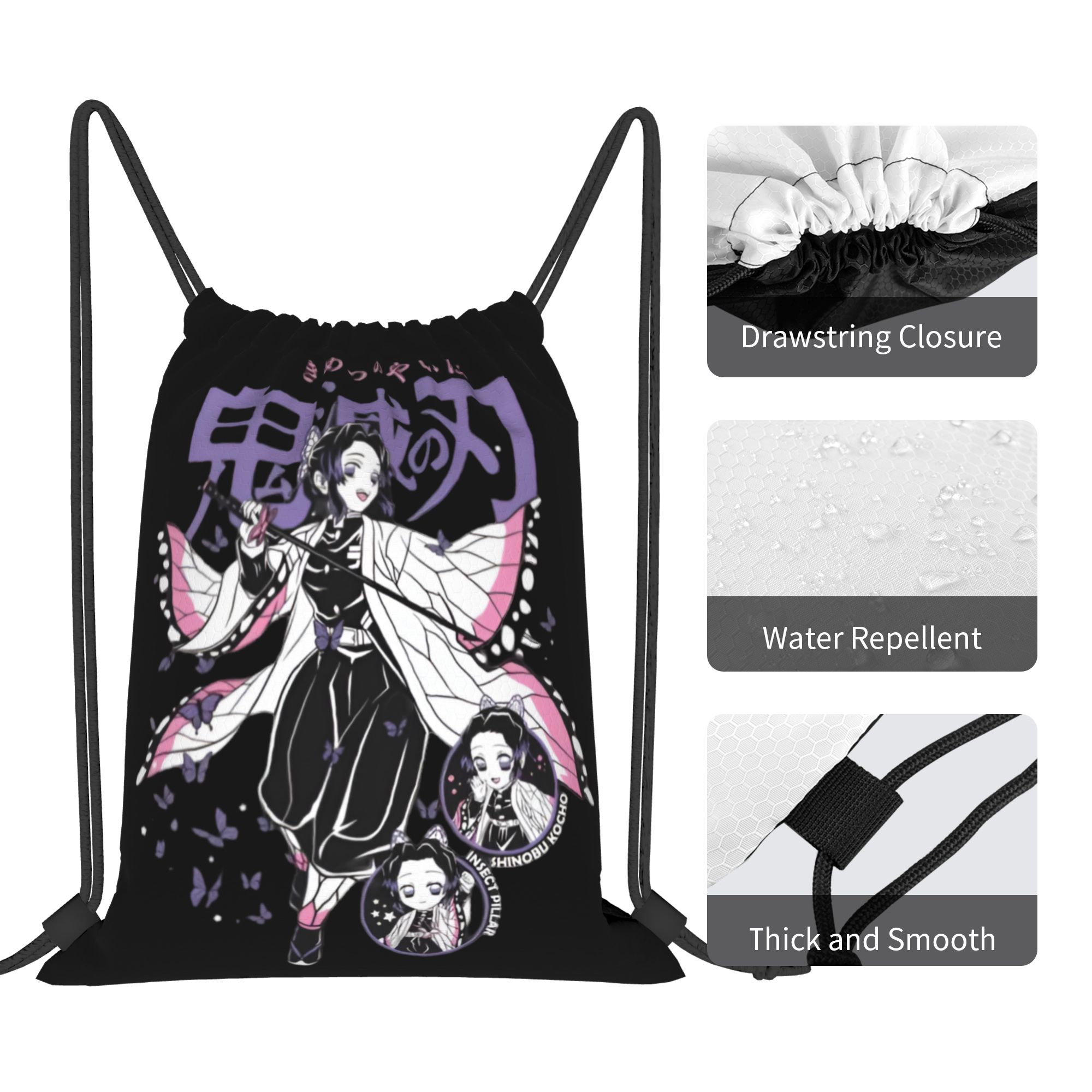 Custom Demon Slayers Drawstrin - Drawstring Gym Bag recension och pris