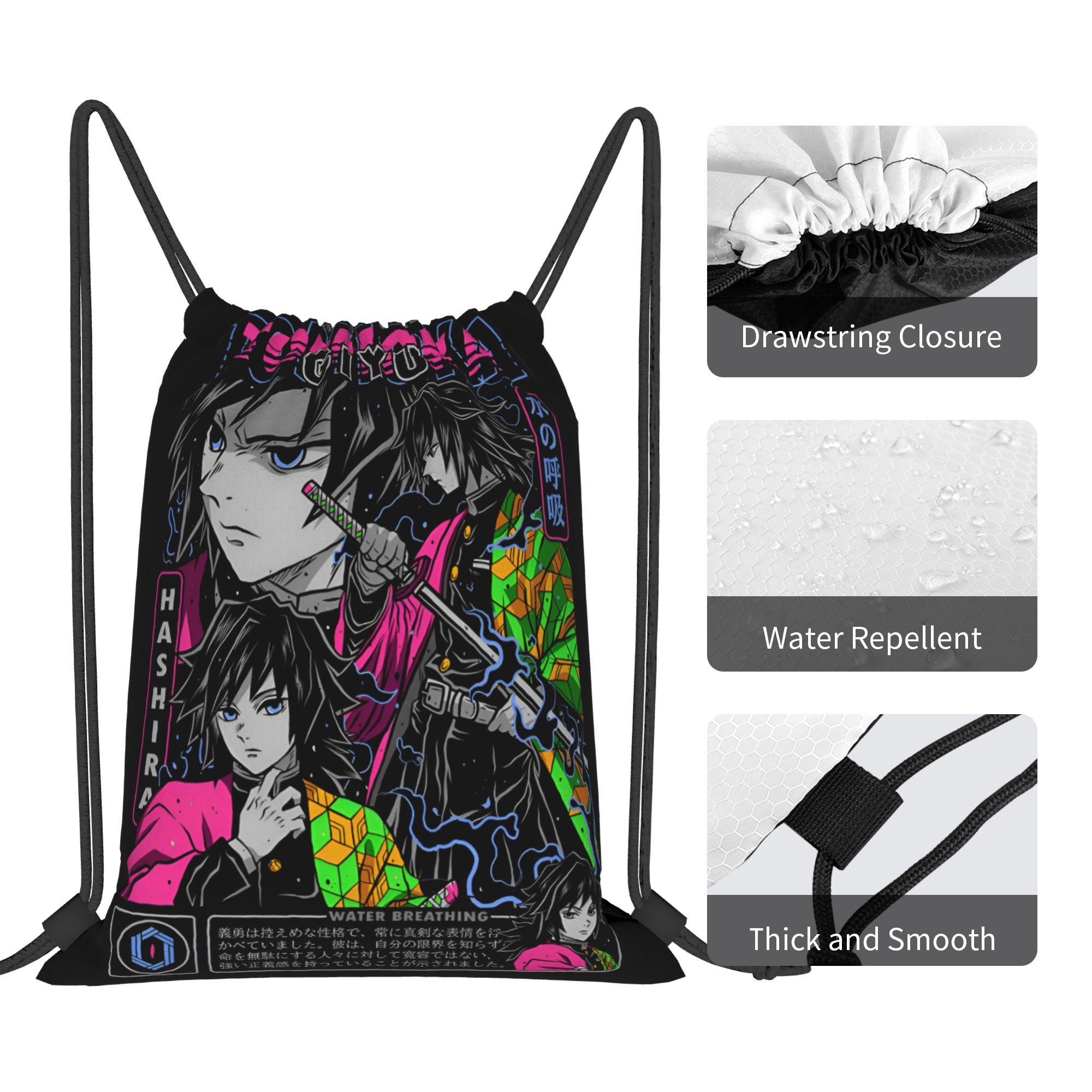 Custom Demon Slayers Drawstrin - Drawstring Gym Bag recension och pris